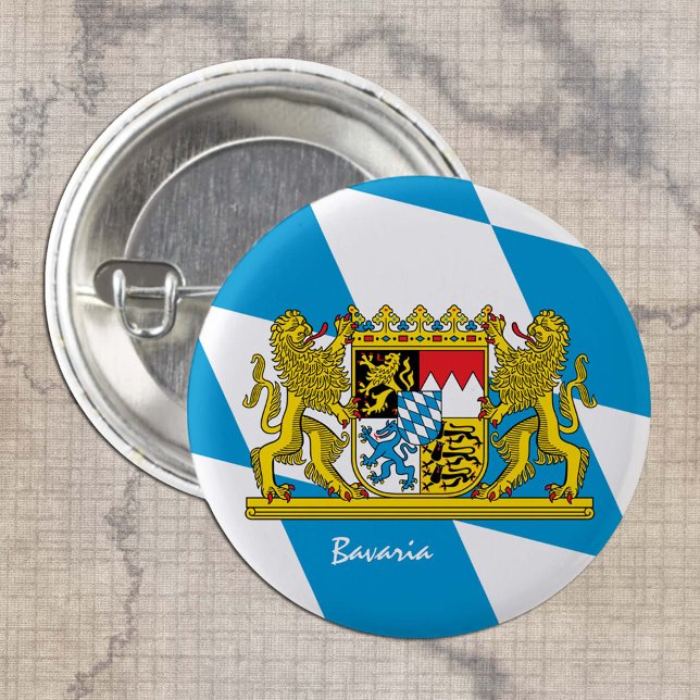 Bayerknapp, patriotisk bayersk Flagga mode Knapp (Skapare uppladdad)