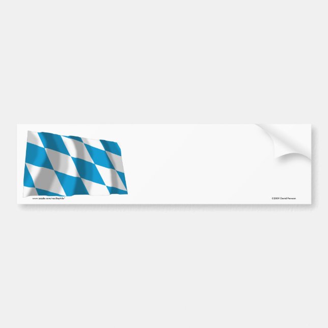 Bayern/Bayern flagga (den Lozengy versionen) Bildekal (Framsidan)