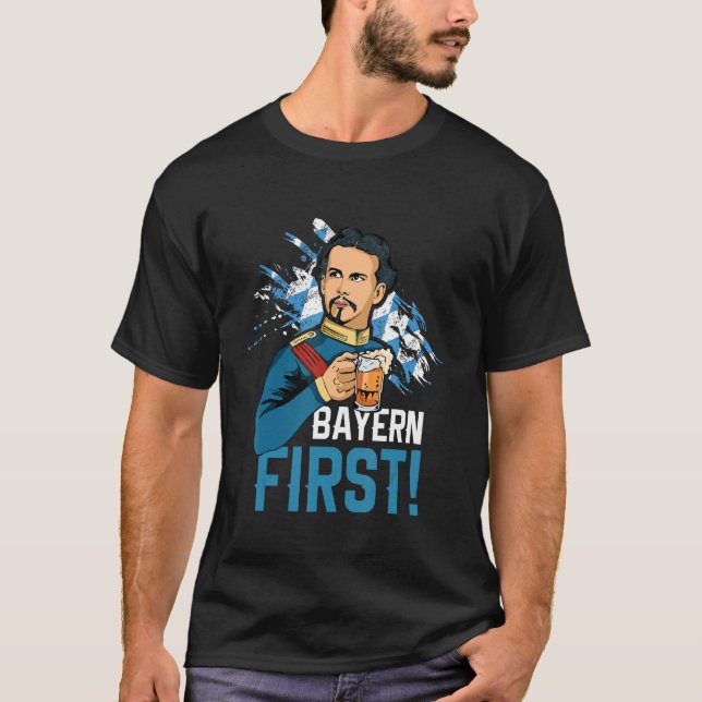 Bayern First Free State Bavaria with Kung Ludw T Shirt (Framsida)