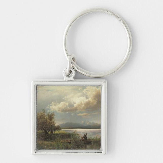 Bayern landskap, 1856 fyrkantig silverfärgad nyckelring (Framsidan)