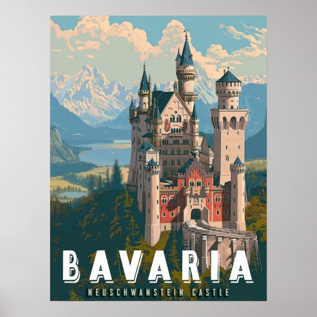 Bayern: Neuschwanstein Castle Poster (Framsidan)