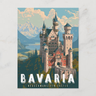 Bayern: Neuschwanstein slott Vykort