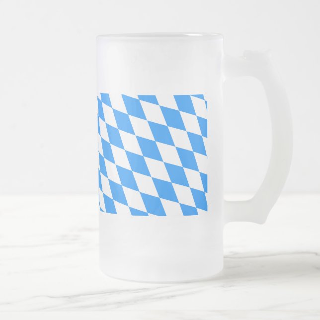 Bayern Rauten Fahne Frostat Ölglas (Höger)