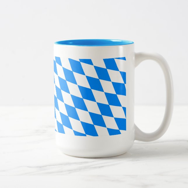 Bayern Rauten Fahne Två-Tonad Mugg (Höger)