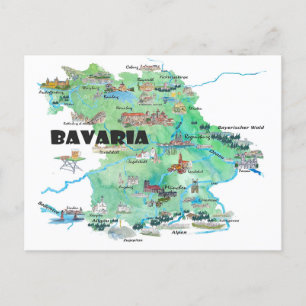 Bayern, Tyskland, olaglig resa Vykort