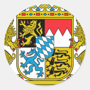 Bayern (tyskland) vapensköld runt klistermärke