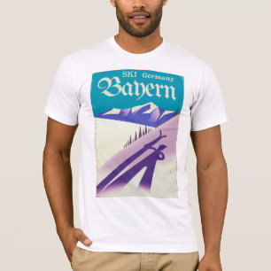 Bayern Tyskland vintage Ski-semester poster T Shirt