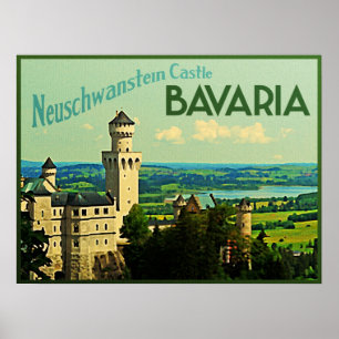 Bayern tysklant Neuschwanstein slott Poster