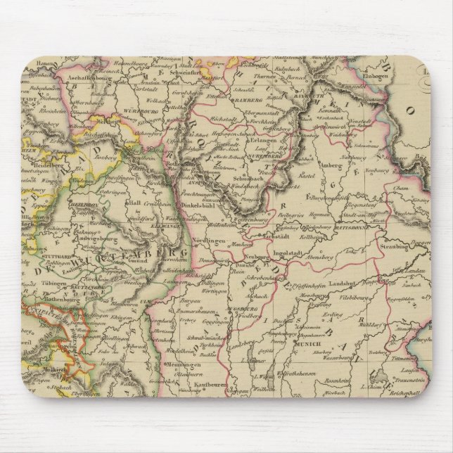 Bayern, W?rttemberg och Baden Gr Musmatta (Framsidan)