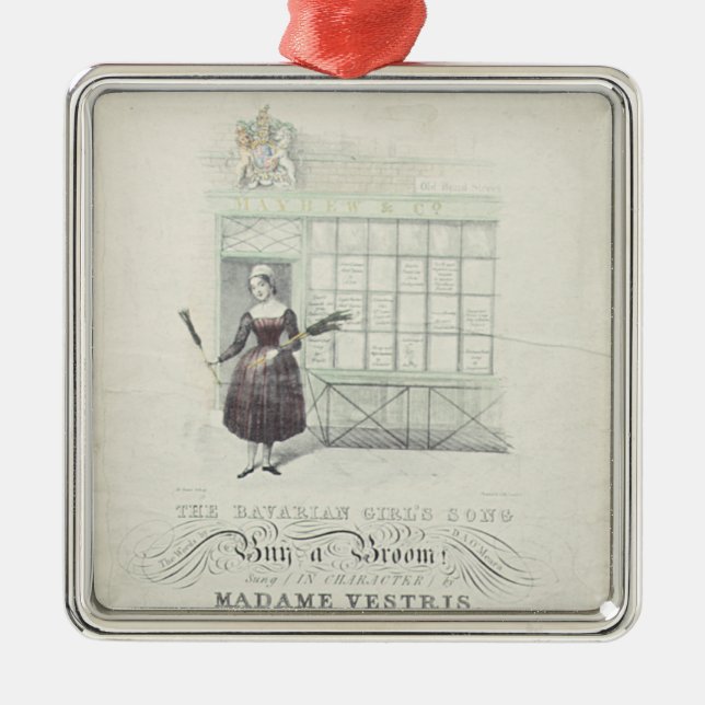 Bayersk flickasång vid sentensen Gouci, sånglakan Julgransprydnad Metall (Framsidan)