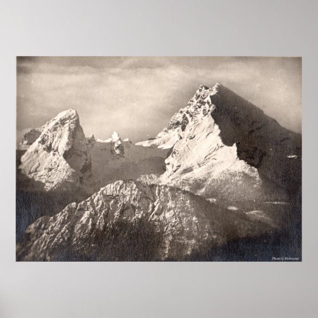Bayerska Alpernor - Berchtesgaden - Watzmann - Alp Poster (Framsidan)