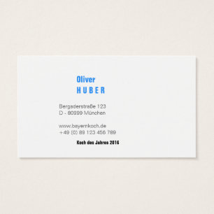 Bayerskt Blått Visitkort