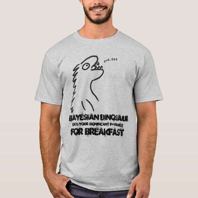 Bayesian dinosaurt-skjorta för statisticians t shirt (Framsida)