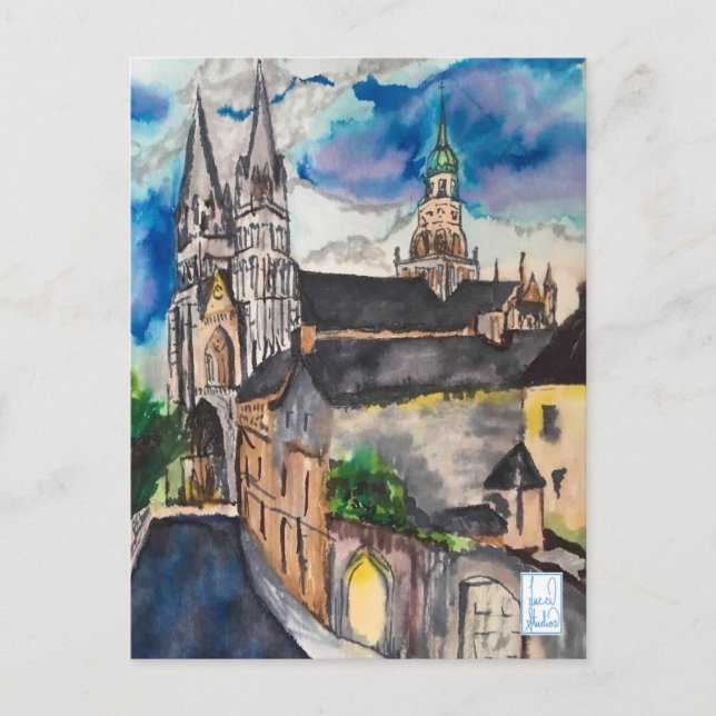 Bayeux Cathedral Frankrike Vykort (Framsida)