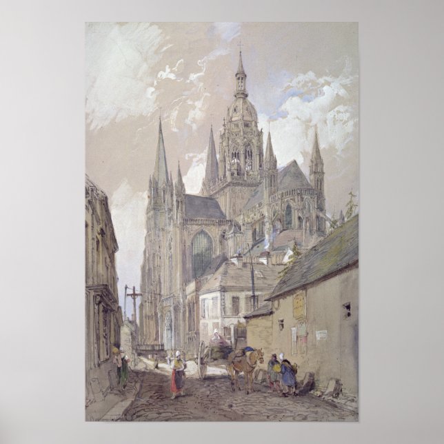 Bayeux Cathedral, View från södra Öster Poster (Framsidan)