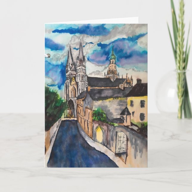 Bayeux-katedral, Frankrike Blank Greeting Card Kort (Framsida)