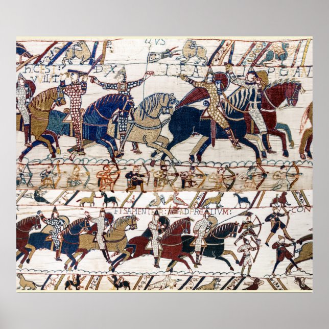 BAYEUX TAPESTRY 1066 NORMAN KNIGHTS AND ARCHERS POSTER (Framsidan)