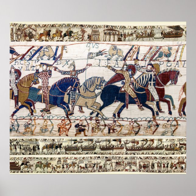 BAYEUX TAPESTRY 1066 NORMAN KNIGHTS AND ARCHERS POSTER (Framsidan)