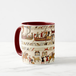 BAYEUX TAPESTRY 1066,NORSKA KNIGHTS,VIKING FRAKTAS MUGG