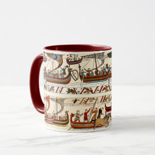 BAYEUX TAPESTRY 1066,NORSKA KNIGHTS,VIKING FRAKTAS MUGG