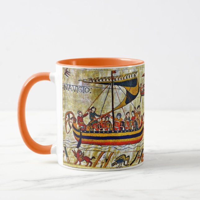 BAYEUX TAPESTRY 1066 VIKING FRAKTASS MUGG (Vänster)