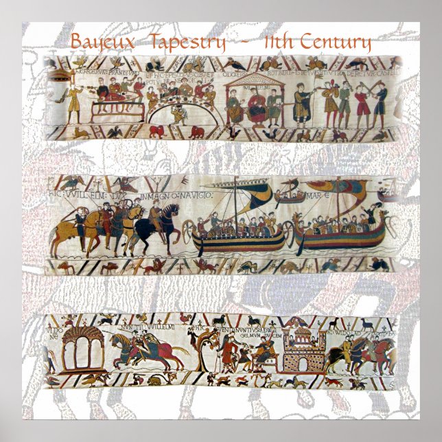 Bayeux Tapestry 1100-talet Poster (Framsidan)