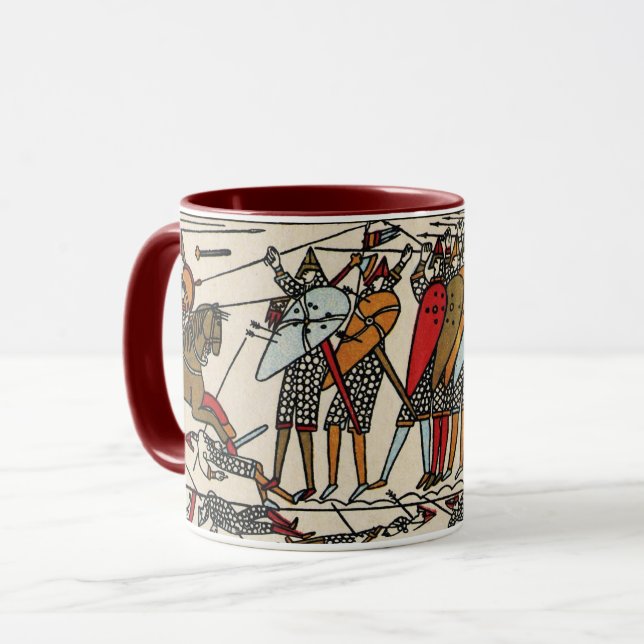 BAYEUX TAPESTRY BATTLE OF HASTINGINGS NORMAN KNIGH MUGG (Framsida vänster)