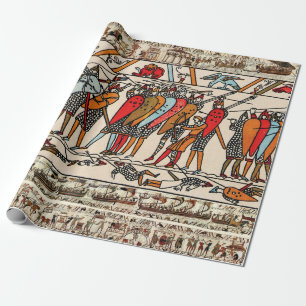 BAYEUX TAPESTRY,BATTLE OF HASTINGINGS,NORMAN KNIGH PRESENTPAPPER