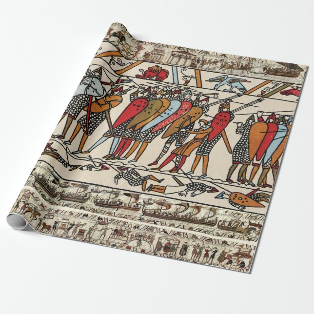 BAYEUX TAPESTRY,BATTLE OF HASTINGINGS,NORMAN KNIGH PRESENTPAPPER (Utrullad)