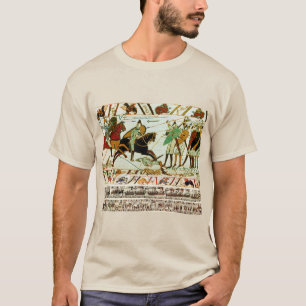 BAYEUX TAPESTRY,BATTLE OF HASTINGINGS,NORMAN KNIGH T SHIRT