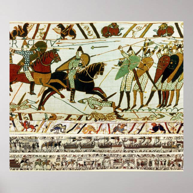 BAYEUX TAPESTRY,BATTLE OF HASTINGS ,NORMAN KNIGHTS POSTER (Framsidan)