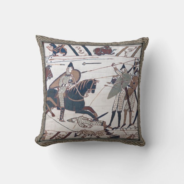 Bayeux Tapestry Battle Scene Dekorativ kudde (Framsida)