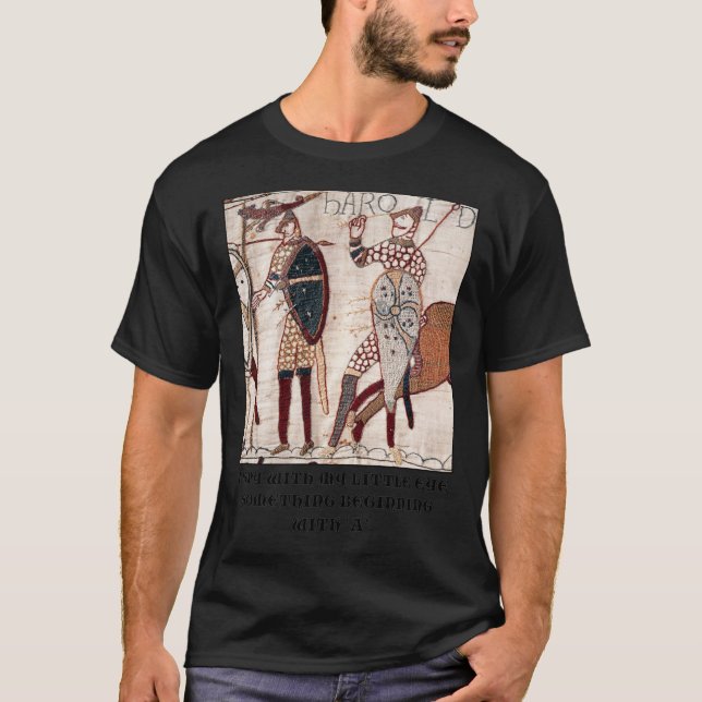 Bayeux Tapestry - jag spyar med min lilla Öga nånt T Shirt (Framsida)