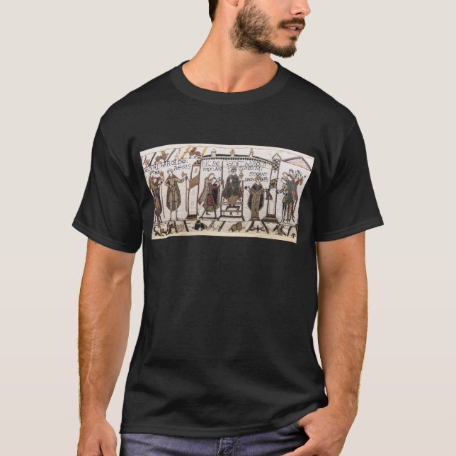 Bayeux Tapestry - King Harold Coronation T Shirt (Framsida)