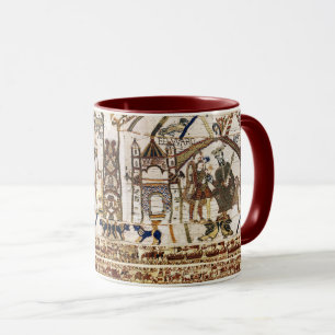 BAYEUX TAPESTRY Kung Edward Confessor och Harold Mugg