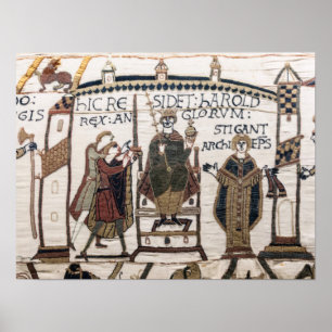 Bayeux Tapestry - Kung Harold Coronation Poster