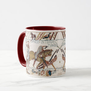 BAYEUX TAPESTRY Kung Harold dog i slaget Mugg