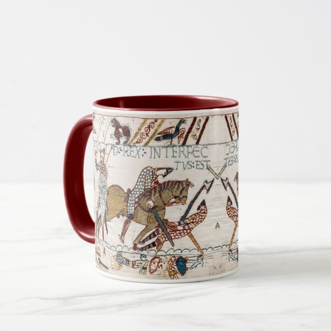 BAYEUX TAPESTRY Kung Harold dog i slaget Mugg (Framsida vänster)