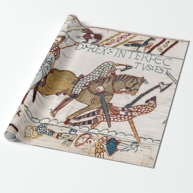 BAYEUX TAPESTRY Kung Harold dog i slaget Presentpapper (Utrullad)