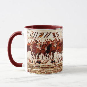 BAYEUX TAPESTRY NORMAN ARMY, KNIGHTS HORSEBACK MU MUGG