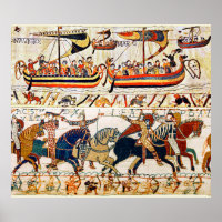 BAYEUX TAPESTRY,NORMAN KNIGHTS,ARCHERS,VIKING FRAK