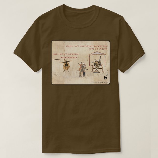 Bayeux Tapestry Saxon Skywalker T Shirt (Design framsida)