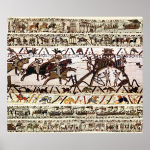 BAYEUX TAPESTRY SIEGE OF DINAN,ATTACK TO CASTLE POSTER
