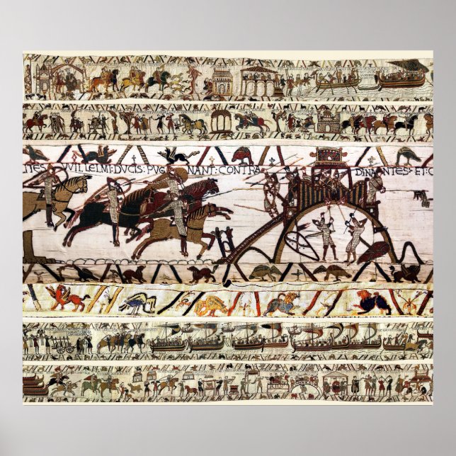 BAYEUX TAPESTRY SIEGE OF DINAN,ATTACK TO CASTLE POSTER (Framsidan)