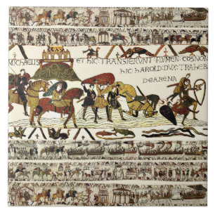 BAYEUX TAPESTRY William vid Mont Saint-Michel Kakelplatta
