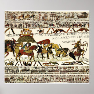 BAYEUX TAPESTRY William vid Mont Saint-Michel Poster
