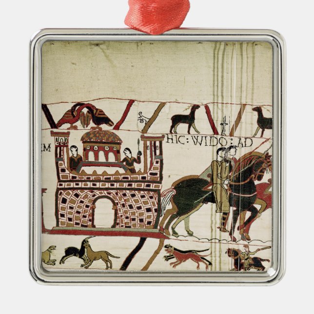 Bayeux TapestryEarl Harold till hertigen av Julgransprydnad Metall (Framsidan)