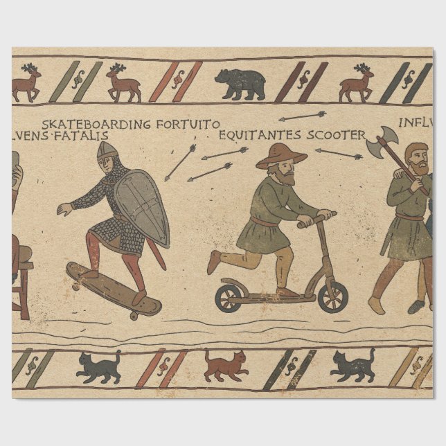 Bayeux-tapetparodi Presentpapper (Platt)