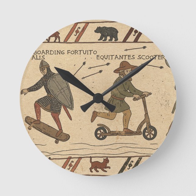 Bayeux-tapetparodi Rund Klocka (Framsida)