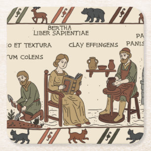 bayeux-tapetparodi underlägg papper kvadrat